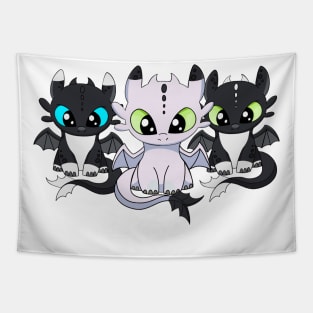 Dragon babies merch, train dragon, night lights baby night fury Tapestry