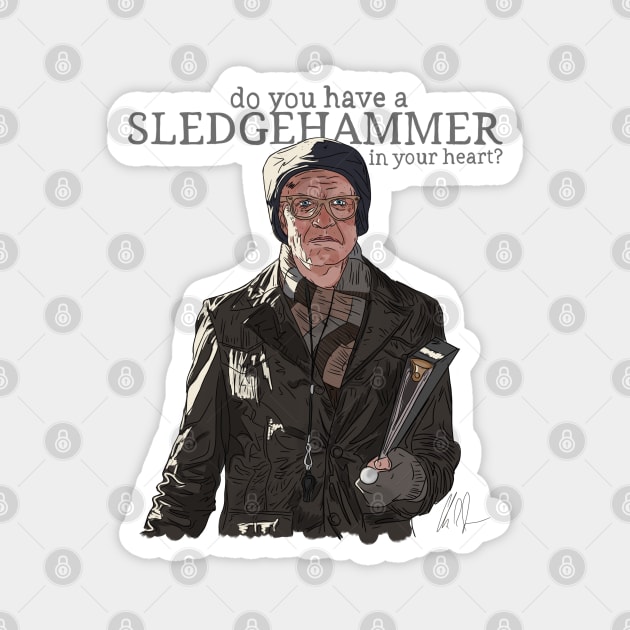 Snow Angels: Be My Sledgehammer Magnet by 51Deesigns