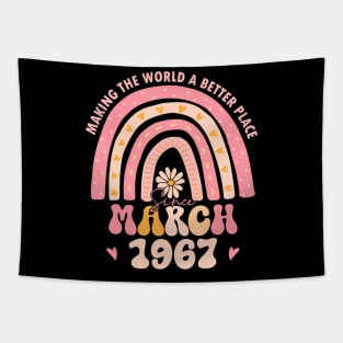 Turning 57 Retro March 1967 57Th Birthday For Women Tapestry