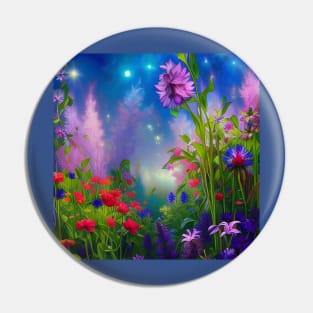 Beautiful Flowers On A Magical Night Pin