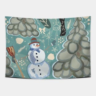 Snowman Tapestry