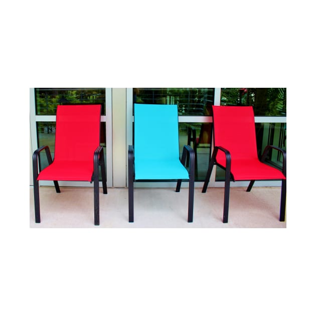 Red And Blue Chairs by Cynthia48