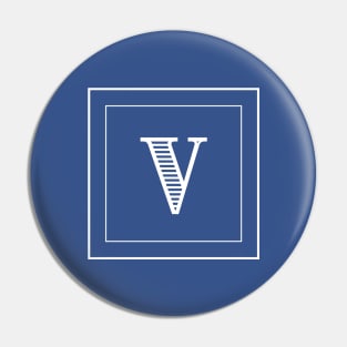 V Monogram Pin