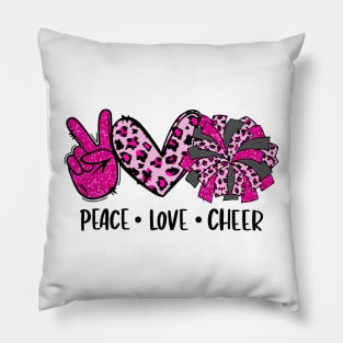 Peace Love Cheer Cute Cheerleading Pillow