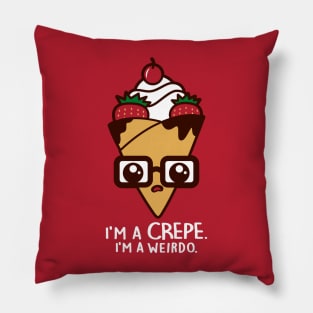 Funny Kawaii Food Nerdy Crepe Desserts Creep Song Funny Meme Pillow