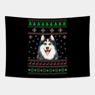 Cute Siberian Husky Dog Lover Ugly Christmas Sweater For Women And Men Funny Gifts Tapestry