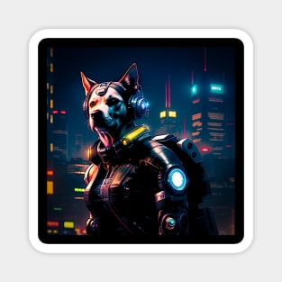 Cyberpunk Dog Magnet