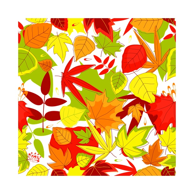 Fall Pattern Colourful by Ken Adams Store