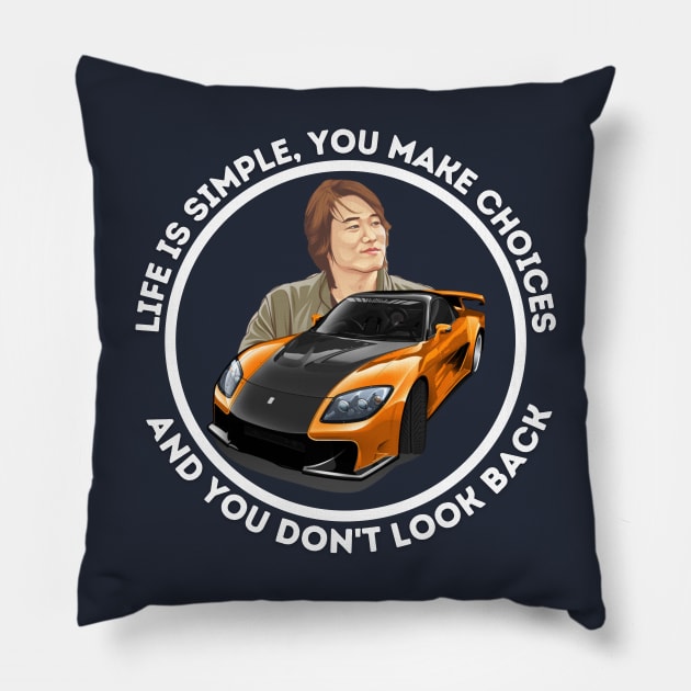 Han's rx7 tokyo drift Pillow by MOTOSHIFT