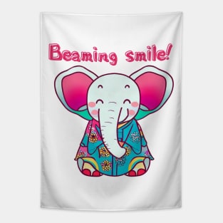 Beaming smile elephant Tapestry