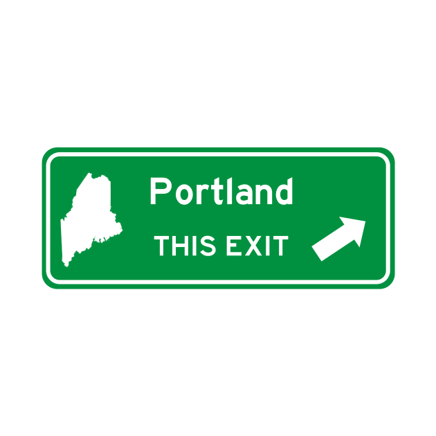 Portland, Maine Highway Exit Sign by Starbase79