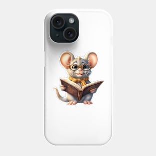 Mouse with Book Phone Case