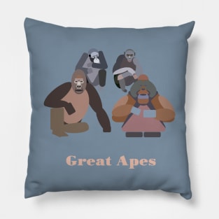 8ts The Great Apes Pillow