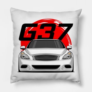 Front White G37 JDM Pillow