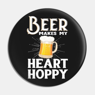 Beer Makes My Heart Hoppy Pin