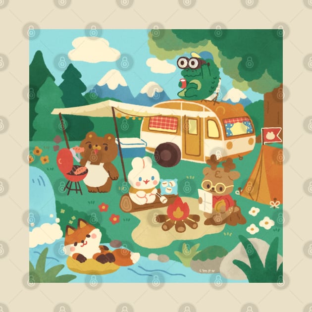 Camping friends by chichilittle