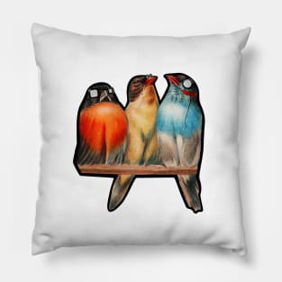 Hipster Birds Pillow
