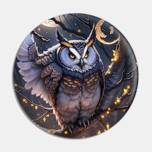 Midnight Owl Pin