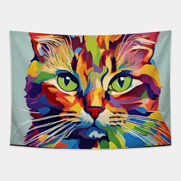 fauvism cat art les fauves pt6 Tapestry by cloudviewv2