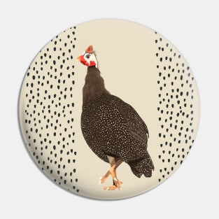 Guinea Fowl Polka Dots Pin