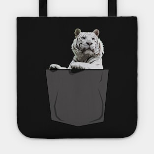 White Tiger in Pocket Tote