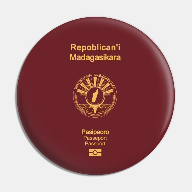 Madagascar passport Pin by Travellers