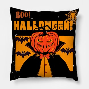 Dressed Jack-o-lantern for halloween Pillow
