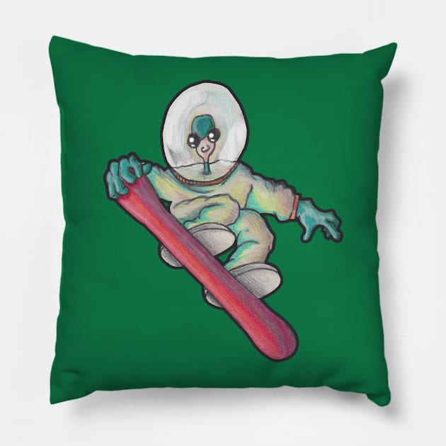 jonny spaceface Pillow by bobgoodallart