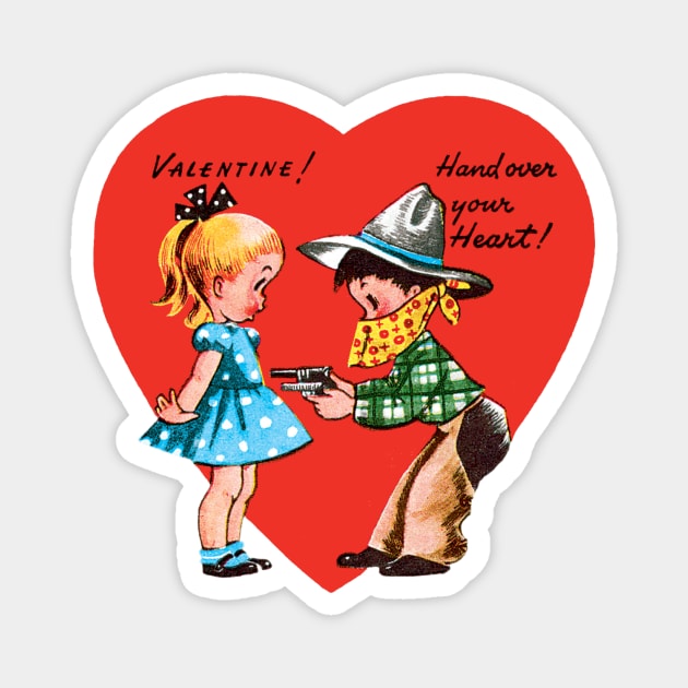 Retro Valentine's Day Heart Magnet by MasterpieceCafe