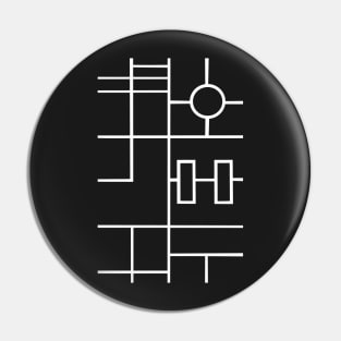 Ps Grid Black Pin