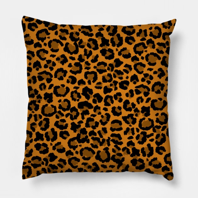 Leopard Pattern in Natural Colors Pillow by ButterflyInTheAttic