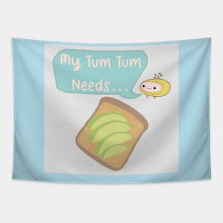 Avocado Toast Fan Tapestry