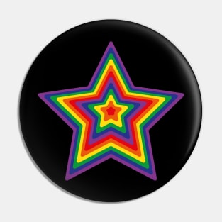 Rainbow Star Pin