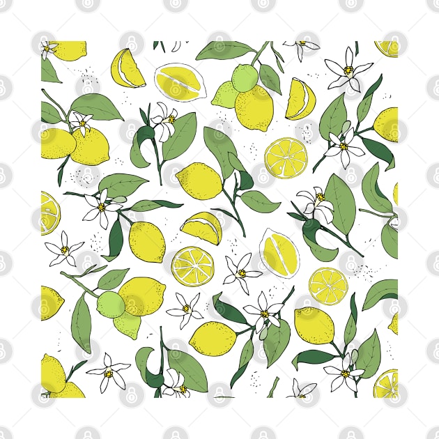 lemons on white by kobyakov