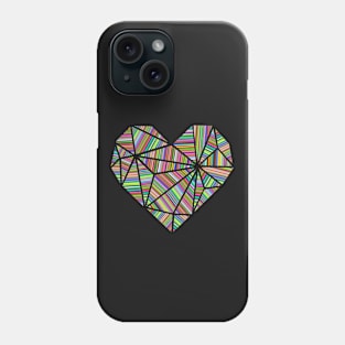 Heart of Many Colorful Lines Phone Case