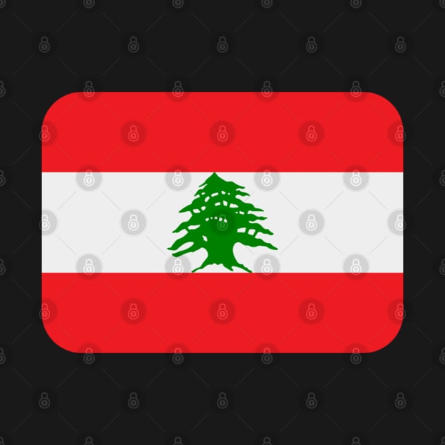 Flag of lebanon by gold package