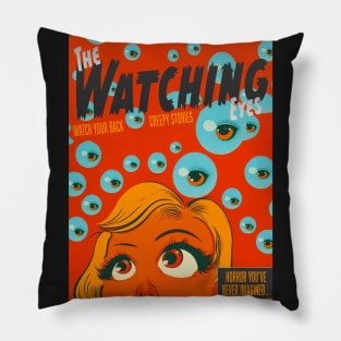 The Watching Eyes | Vintage Fictional Horror Art Pillow