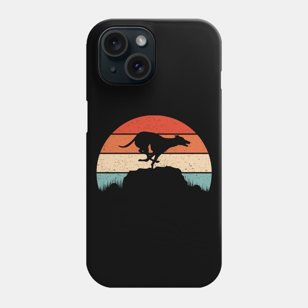 Greyhound Dog Sunset Phone Case by Tesszero