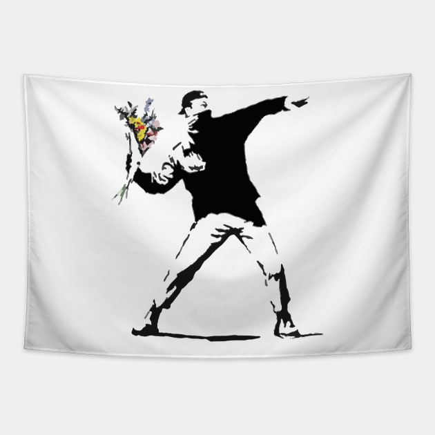 Rage Flower Bomber Stencil Tapestry by GTC_Design