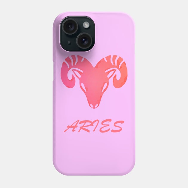 ARIES Horoscope Zodiac Phone Case by Byntar