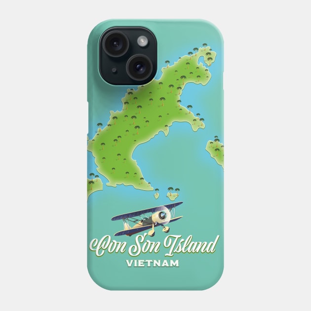 Con Son Island map Vietnam Phone Case by nickemporium1