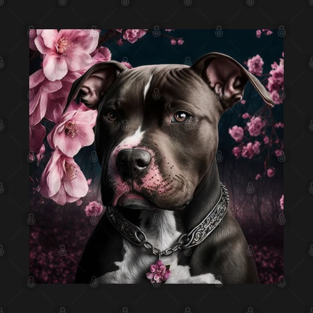 Pit Bull And Cherry Tree by Enchanted Reverie