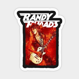 Randy Rhoads on fire Magnet