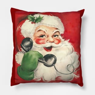 Santa Claus on the Phone Pillow