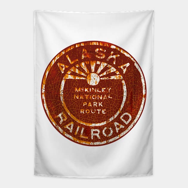 Alaska Railroad Tapestry by Midcenturydave