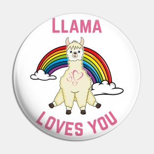 Llama Love Sweetheart Pin