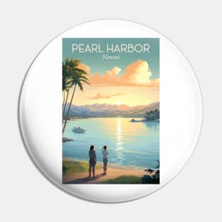 Pearl Harbour Travel Poster Pin