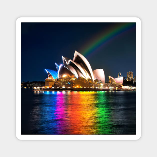 Sydney Pride Rainbow Opera House Magnet by SNAustralia