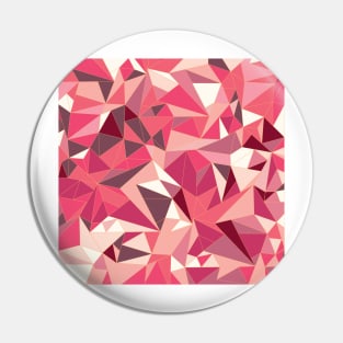 Red Geometric Crystal Pattern Pin