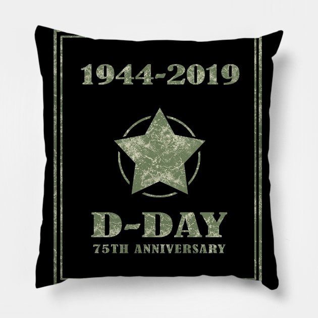 D-Day 75th Anniversary Pillow by valentinahramov